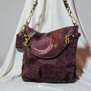Vintage Coach Inlaid C Brooke Shoulder Bag